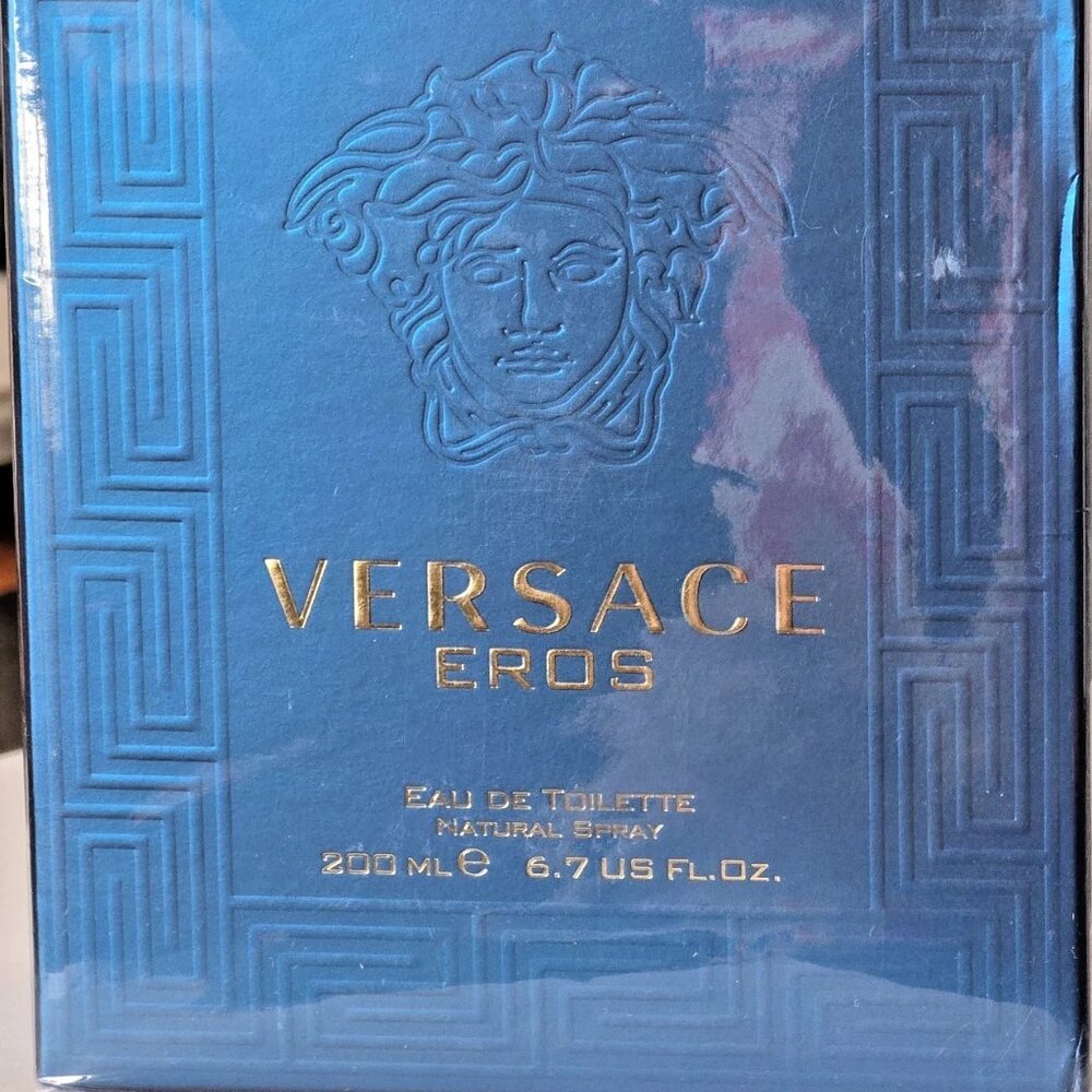 $160 MSRP- Versace Men's Eros EDT Spray 200 ML, Lot AD2463 - Authentic & Sealed